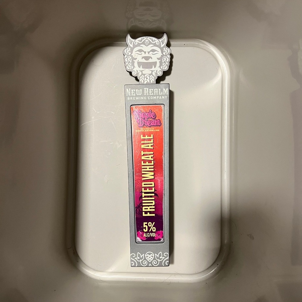 New Realm Brewing Company Tropic Dream Fruited‎ Wheat Ale Beer Tap Handle keg